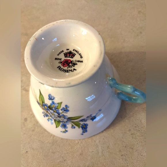 forget me not ROSINA made in England Bone China Tea cup - Picture 4 of 6